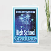 Carte Félicitations pour la fin d'études secondaires feu (Devant)