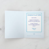 Carte Félicitations pour la fin d'études secondaires feu (Intérieur)