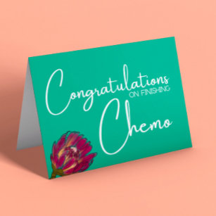 Carte Félicitations pour la finition de Chemo