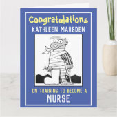 Carte Félicitations pour la formation d'infirmière (Devant)
