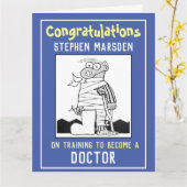 Carte Félicitations pour la formation d'un médecin (Fleur jaune)