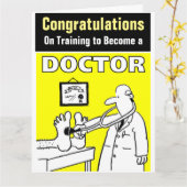 Carte Félicitations pour la formation pour devenir médec (Fleur jaune)