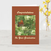 Carte Félicitations pour la Graduation Butterfly Greetin (Fleur jaune)