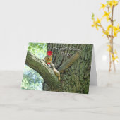 Carte Félicitations pour la graduation de Papa Squirrel (Fleur jaune)