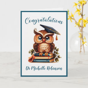Carte Félicitations pour la graduation de Wise Owl