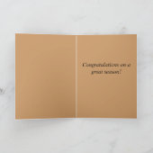 Carte Félicitations pour la grande saison de basket-ball (Intérieur)