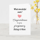 Carte Félicitations pour la grossesse avec message perso (Fleur jaune)