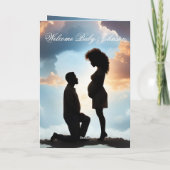 Carte Félicitations pour la grossesse du couple ethnique (Dos)