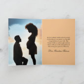 Carte Félicitations pour la grossesse du couple ethnique (Intérieur)