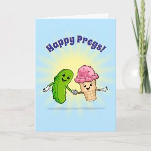 Carte Félicitations pour la grossesse - Pickles et crème
