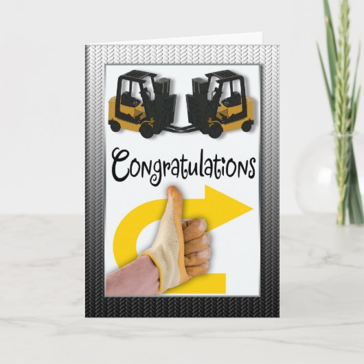 Carte Félicitations pour la licence Forklift (Devant)