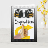 Carte Félicitations pour la licence Forklift (Fleur jaune)