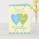 Carte Félicitations pour la naissance de votre bébé garç (Fleur jaune)