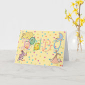 Carte Félicitations pour la naissance de votre nouveau b (Fleur jaune)