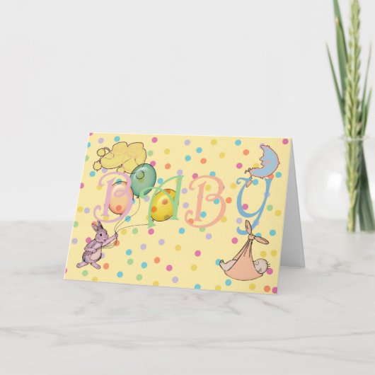 Carte Félicitations pour la naissance de votre nouveau b (Devant)