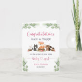 Carte Félicitations pour la nouvelle fille de bébé de Wo (Devant)