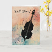 Carte Félicitations pour la performance double basse Aqu (Fleur jaune)