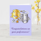 Carte Félicitations pour la performance dramatique (Fleur jaune)