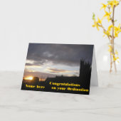 Carte Félicitations pour la personnaliser d'ordination a (Fleur jaune)