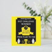 Carte Félicitations pour la perte de poids (Debout devant)