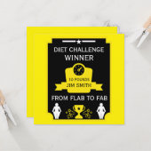 Carte Félicitations pour la perte de poids (Devant/Arrière en situation)
