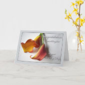 Carte Félicitations pour la petite-fille, le jour du mar (Fleur jaune)