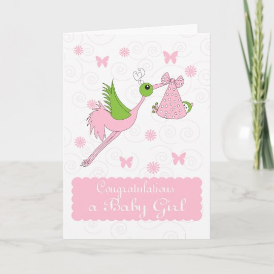 Carte Felicitations Pour La Petite Fille Naissance De L Zazzle Be