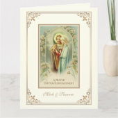 Carte Félicitations pour la prière d'engagement catholiq (Devant)