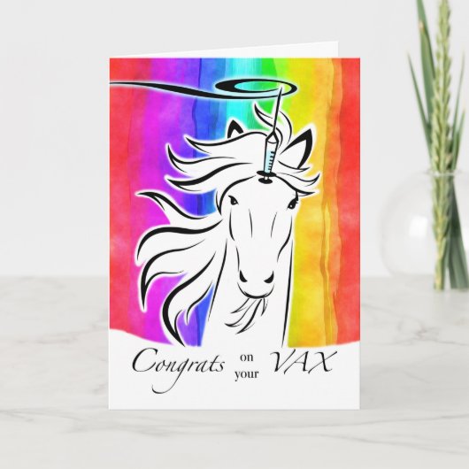 Carte Félicitations pour la réception du vaccin contre l (Devant)