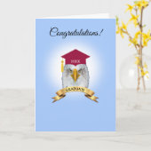 Carte Félicitations pour la remise de diplômes Eagle sur (Fleur jaune)