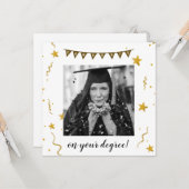 Carte félicitations pour la remise des diplômes (Devant/Arrière en situation)