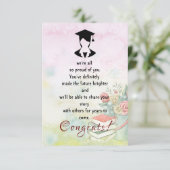 Carte Félicitations pour la remise des diplômes (Debout devant)