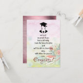 Carte Félicitations pour la remise des diplômes (Devant/Arrière en situation)