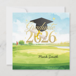 Carte Félicitations pour la remise des diplômes de golf