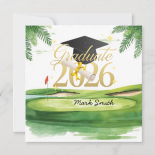 Carte Félicitations pour la remise des diplômes de golf 