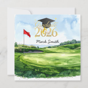 Carte Félicitations pour la remise des diplômes de golf 