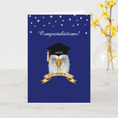 Carte Félicitations pour la remise des diplômes Eagle & (Fleur jaune)