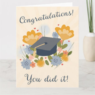 Carte Félicitations pour la remise des diplômes ! Fleur