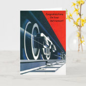 Carte Félicitations pour la retraite de train Visual Dec (Fleur jaune)