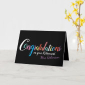 Carte Félicitations pour la retraite des enseignants (Fleur jaune)