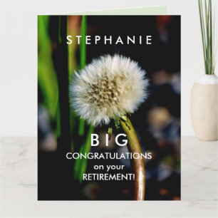 Carte Félicitations pour la retraite personnalisée GRAND
