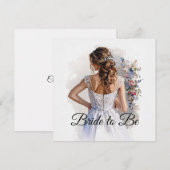 Carte Félicitations pour la robe de mariée blanche de la (Devant / Derrière)