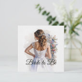 Carte Félicitations pour la robe de mariée blanche de la (Debout devant)