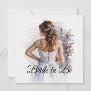 Carte Félicitations pour la robe de mariée blanche de la