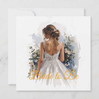 Carte Félicitations pour la robe de mariée blanche de la