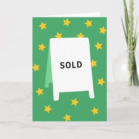 Carte Félicitations pour la vente (Devant)