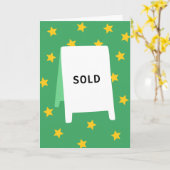 Carte Félicitations pour la vente (Fleur jaune)