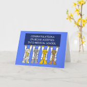 Carte Félicitations pour l'acceptation à l'école Médical (Fleur jaune)
