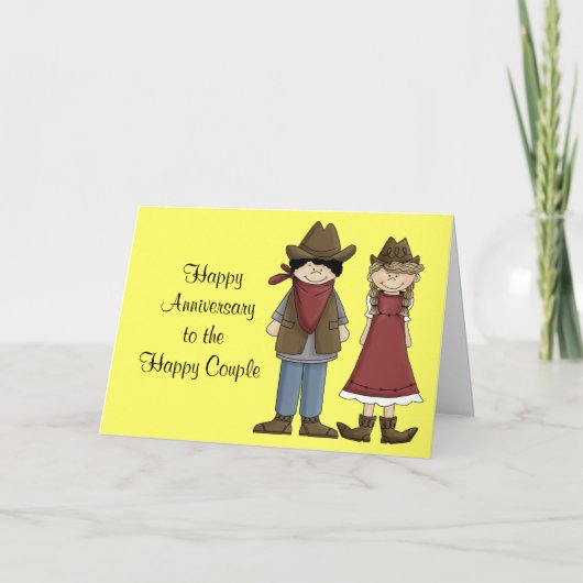 Carte Félicitations pour l'anniversaire Cartoon Couple (Devant)