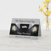 Carte Félicitations pour l'anniversaire de mariage des d (Fleur jaune)